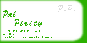 pal pirity business card